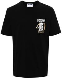 Moschino - Katoenen T-shirt Met Teddybeerprint - Lyst