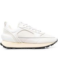 Balmain - Panelled-low-top Leather Sneakers - Lyst