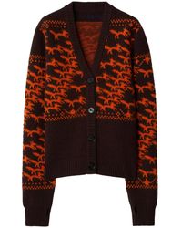 Burberry - Fox Wool Cardigan - Lyst