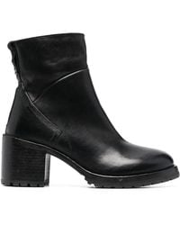 Moma - 80Mm Heeled Leather Ankle Boots - Lyst