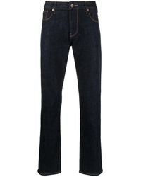 Emporio Armani - Dark-Wash Straight-Leg Jeans - Lyst