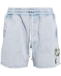 Amiri - Filigree cotton track shorts - Lyst