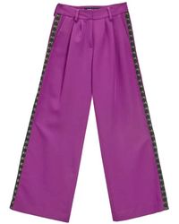 Just Cavalli - Hook-Detail Wide-Leg Trousers - Lyst