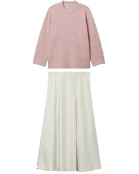 B+ AB - Falda Midi Y Jersey Con Cuello Redondo - Lyst