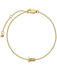 Monica Vinader - Initial T Chain Bracelet - Lyst