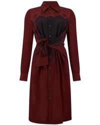 Alberta Ferretti - Rose-Print Midi Dress - Lyst