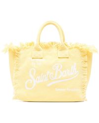 MC2 Saint Barth - Colette Fringed Logo-Print Tote Bag - Lyst