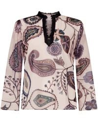 Silvia Tcherassi - Toscana Bluse Mit Paisleymuster - Lyst