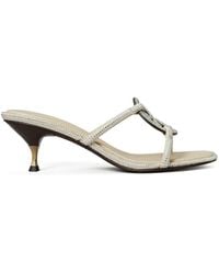 Tory Burch - Pave Geo Bombe Miller Low Heel Sandal Shoes - Lyst