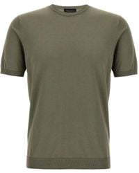 Roberto Collina - Knitted Cotton T-Shirt - Lyst