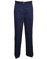 SOLOTRE - Pressed-Crease Straight-Leg Trousers - Lyst