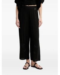 Lola Casademunt - Bead-Embellished Wide-Leg Trousers - Lyst