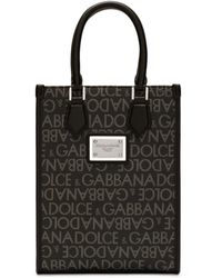 Dolce & Gabbana - Logo-print Cotton-blend Tote Bag - Lyst