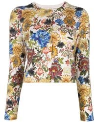Alice + Olivia - Cason Floral-Print Cardigan - Lyst