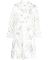 P.A.R.O.S.H. - Rhinestone-Embellished Cotton Trench Coat - Lyst