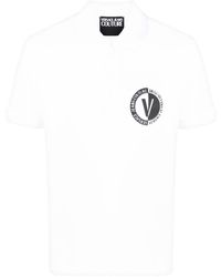 Versace - Polo en coton à logo imprimé - Lyst