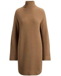 Ralph Lauren - Rack-Stitched Turtleneck Mini Dress - Lyst