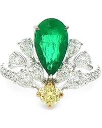 HYT Jewelry - Emerald And Diamond Ring - Lyst