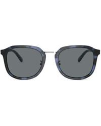 COACH - Tortoiseshell-Effect Round-Frame Sunglasses - Lyst