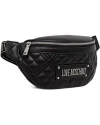 Love Moschino - Quilted Logo-Plaque Belt Bag - Lyst