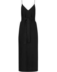 ARMANI EXCHANGE - Belted Patterned-Jacquard Maxi Dress - Lyst