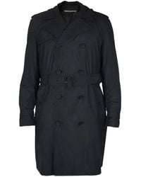 Valentino Garavani - Button Closure Belted Trench Coat - Lyst