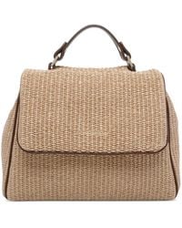 Orciani - Small Sveva Zanzibar Leather-Trim Handbag - Lyst
