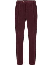 Brunello Cucinelli - Pleated-Front Corduroy Trousers - Lyst