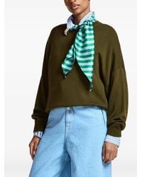 Essentiel Antwerp - Embellished Scarf-Detail Sweater - Lyst