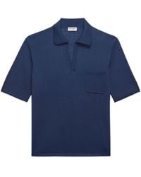 Saint Laurent - V-neck Wool Polo Shirt - Lyst