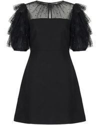 Valentino Garavani - Bead-Embellished Ruffled Midi Dress - Lyst