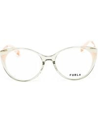Furla - Brille Mit Rundem Gestell - Lyst