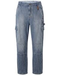Ermanno Scervino - Jacquard-Pattern Cargo Jeans - Lyst