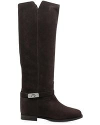 Via Roma 15 - Padlock Suede Boots - Lyst