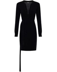 DSquared² - Wrap-Style Long-Sleeve Dress - Lyst