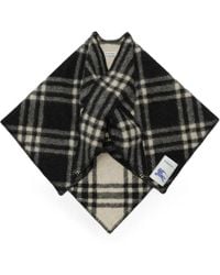 Burberry - Check Wool Scarf Capelet - Lyst