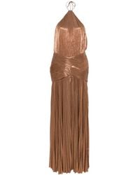 retroféte - Amberley Pleated Halterneck Maxi Dress - Lyst