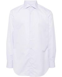 Brioni - Long-Sleeve Pinstripe-Pattern Shirt - Lyst
