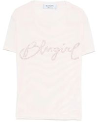 Blugirl Blumarine - Crystal-Embellishment T-Shirt - Lyst