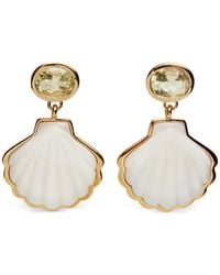 Lizzie Fortunato - Boucles D'Oreilles Pendantes Luna À Motif Coquillage - Lyst