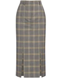 Marni - Plaid-check Pattern Midi Skirt - Lyst