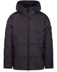 Stone Island - Compass-Patch Hooded Jacket - Lyst