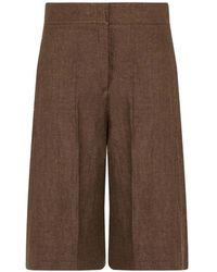 Slowear - Pressed-Crease Wide-Leg Shorts - Lyst