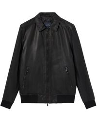 Brooks Brothers - Leather Bomber Jacket - Lyst