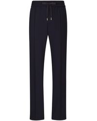 Dolce & Gabbana - Pressed-crease Drawstring-waist Tapered Trousers - Lyst