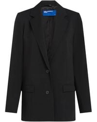 Karl Lagerfeld - Sakko Mit Logo-Stickerei - Lyst
