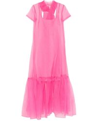 STAUD - Calluna Ruffled Short-Sleeved Maxi Dress - Lyst
