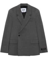 MSGM - Blazer À Boutonnière Croisée - Lyst