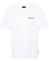 Fendi - T-Shirt mit Logo-Stickerei - Lyst