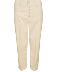 Dondup - Button-Fastening Cropped Trousers - Lyst